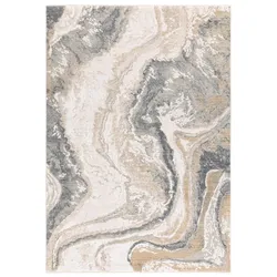 TEPPICH SIENA-Elsa, abstrakt, Grau-Beige, 120 x 180 cm
