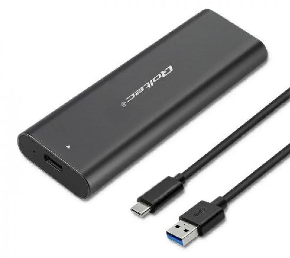 Qoltec 50311 M.2 SSD-behuizing voor opslagapparaten, zwart