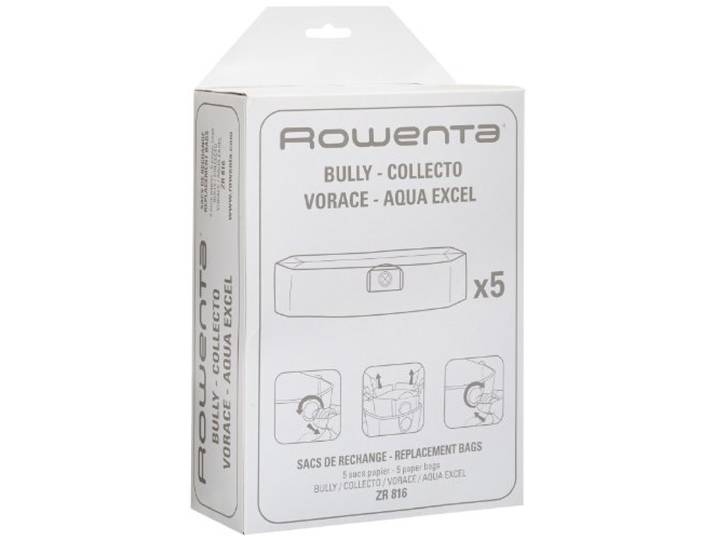 Rowenta - ZR816 - Pochette de 5 Sacs Papier - Aspirateur cuve Collecto et Bully