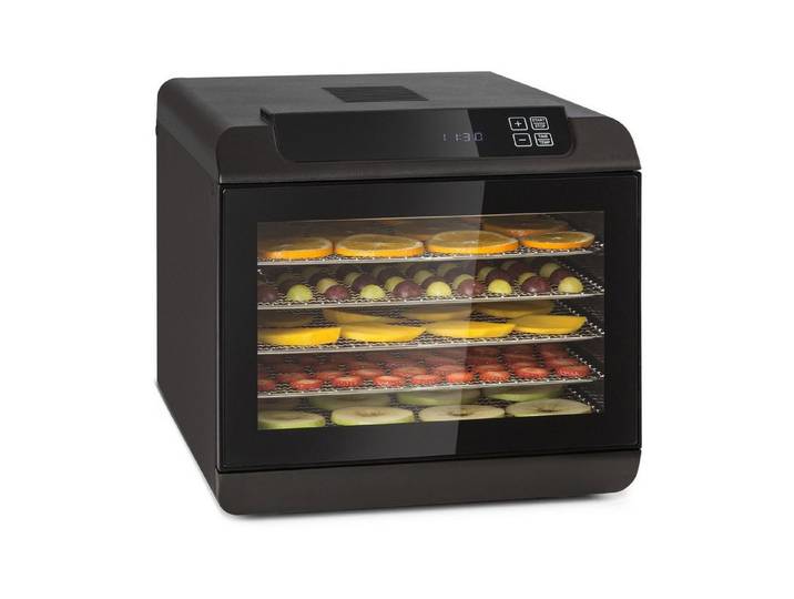 Klarstein Dörrautomat Arizona Jerky 500 W, Dörrautomat groß für Pilze Obst Trockner Dörrgerät Dehydrator