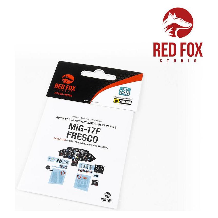 Red Fox 1/48 MIG 17F Fresco Quick Set 3D Acrylic Instrument Panels (for AMMO Kit) (RFSQS-48186)