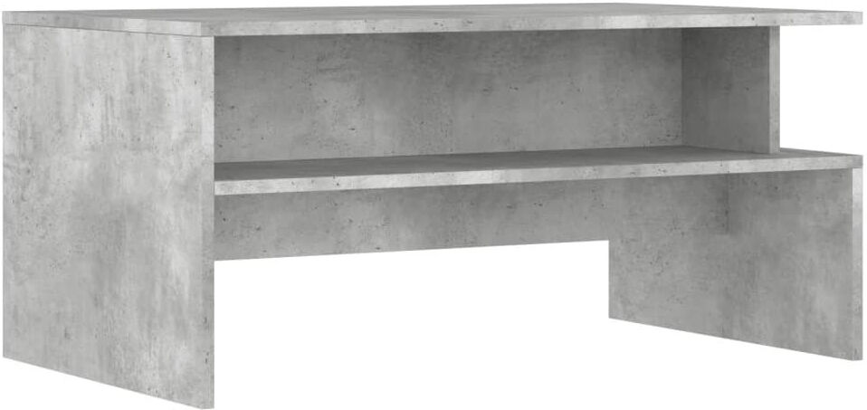 Metro Aveah Frame Coffee Table with Storage Concrete Grey