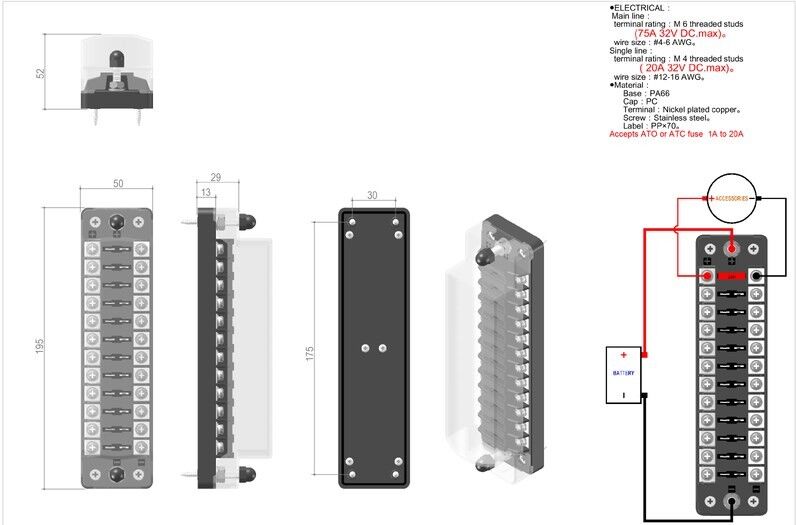 STUALARM PC4-50 Fuse Box