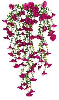 Nearly Natural 30-in UV Resistant Artificial Morning Glory Hanging Plant - Set of 6