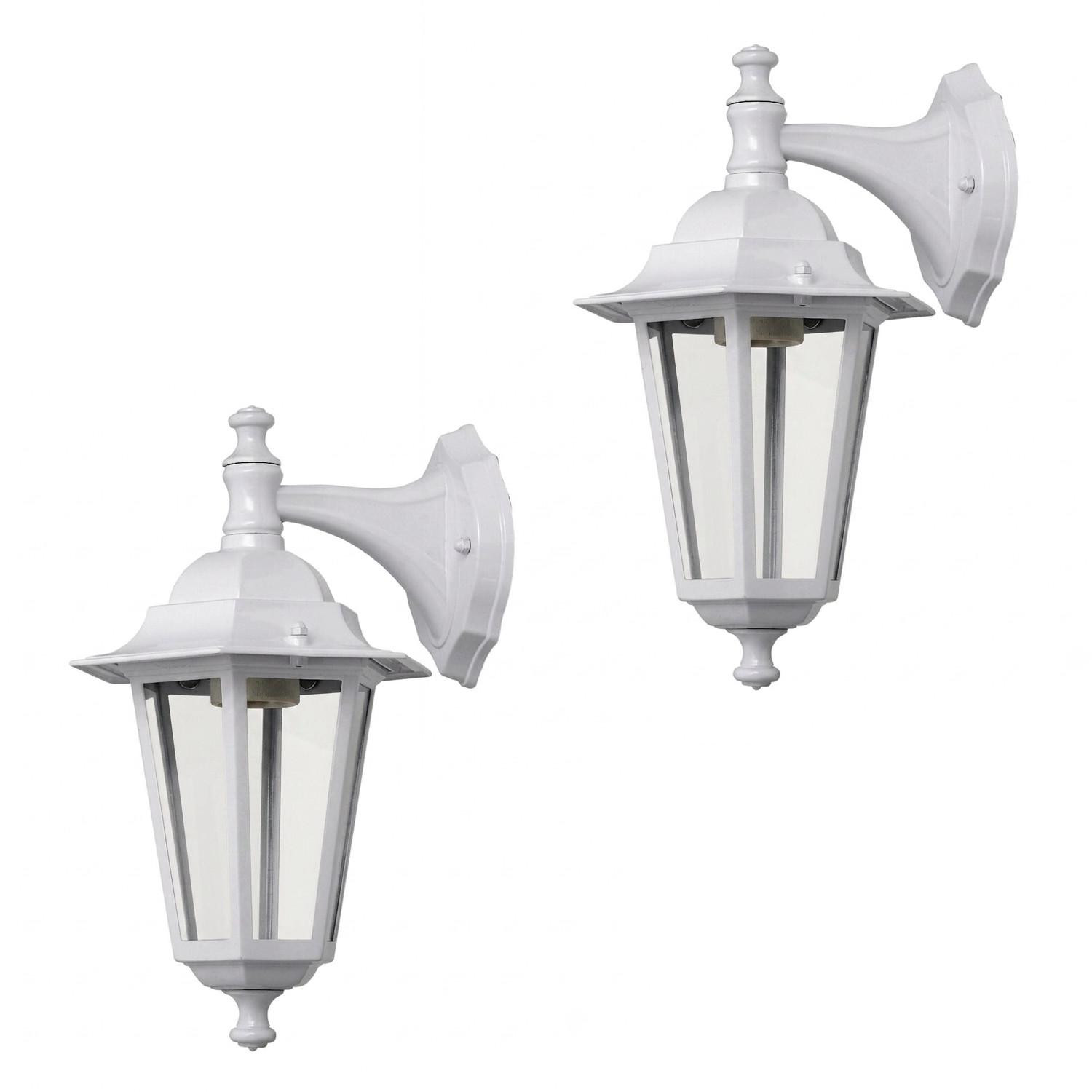 Rabalux Velence Buitenlamp 2 stuks, wit, E27, max. 60W, klassiek design voor tuin en terras