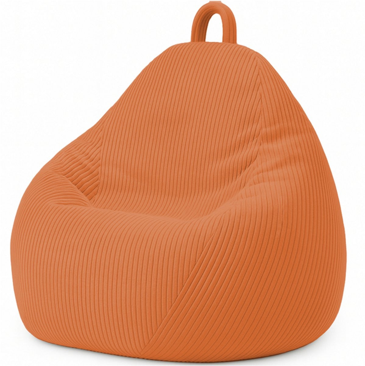 Bananair Peervorm zitzak van ribfluweel met afneembare hoes - Terracotta - 80 x 70 cm