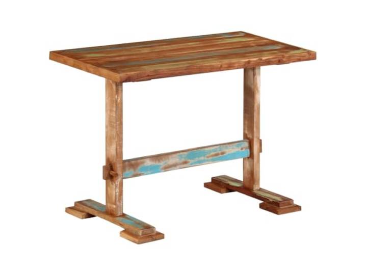 HEFZGDB Esstisch 110x55x78 cm aus massivem Altholz, rustikale Tischplatte mit Holzbeinen für Esszimmer und Küche, nachhaltiges Recyclingholz, einzigartiges Design