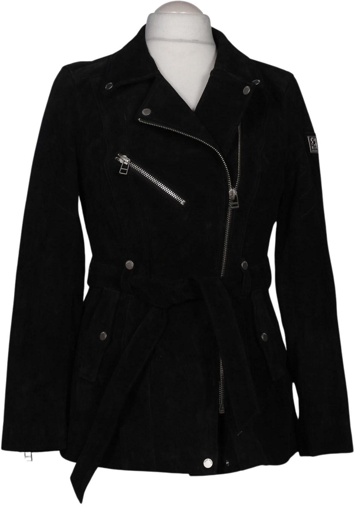 Freaky Nation Damen Mantel, Schwarz, Gr. XL, Leder / Synthetik - Second Hand