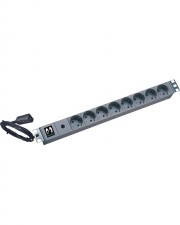 ONLINE USV 19" USV-Steckdosenleiste 16A 16A. Kaltgerätestecker IEC320C14 auf 9-fach Schutzkontaktbuchse. (KG16A9SCH-RACK)