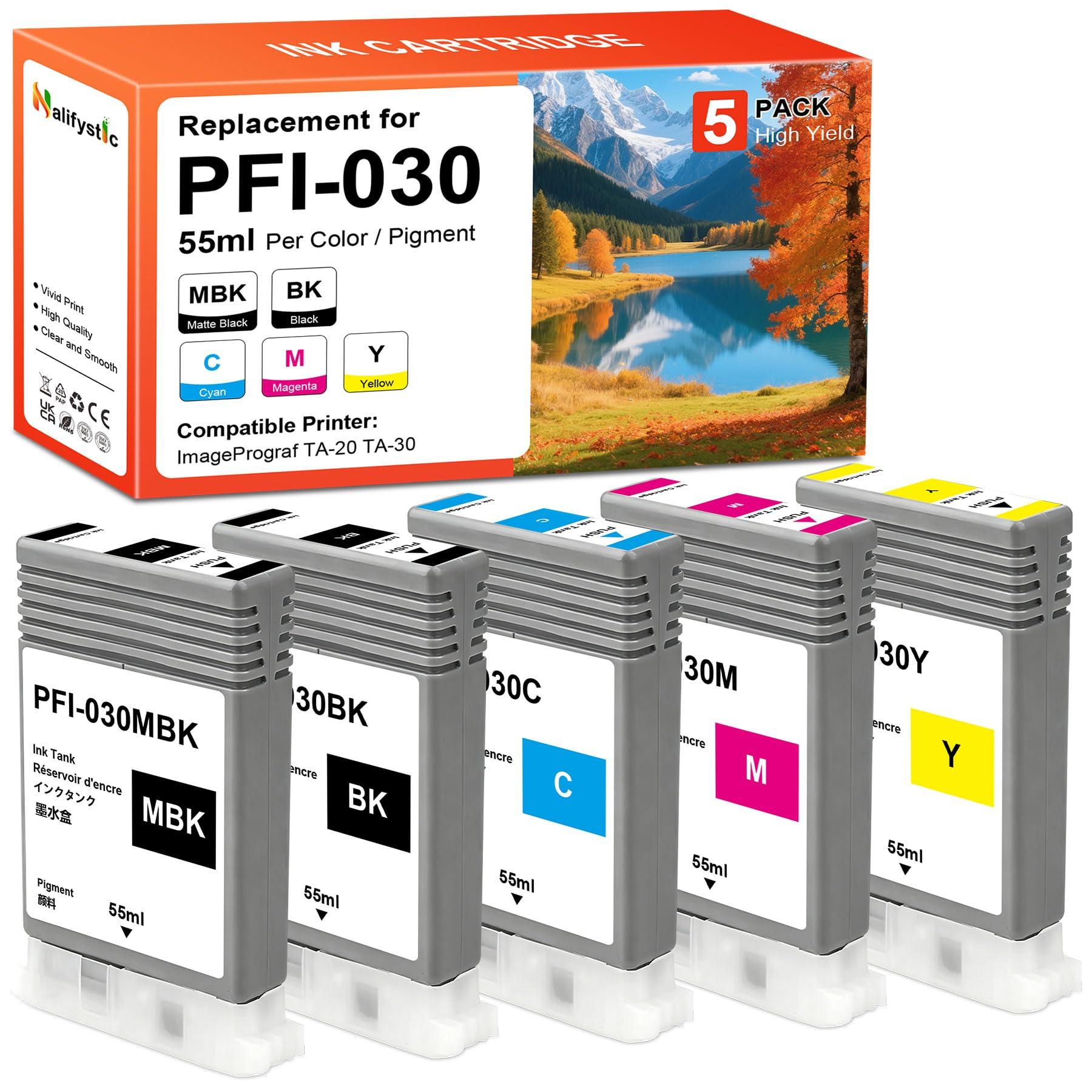 PFI-030 Tintenpatronen, 5 Stück, für ImagePrograf TA-20/TA-30