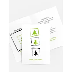 Weihnachtsgrußkarten geschäftlich selbst gestalten mit Spruch und Fotos im Onlinedesigner bei Meine-Kartenmanufaktur.de