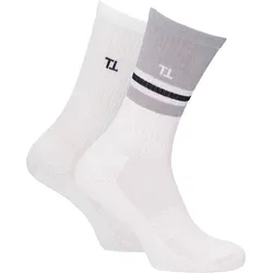 2er Pack Tamaris Socken Damen 9818 - white-grey 39-42