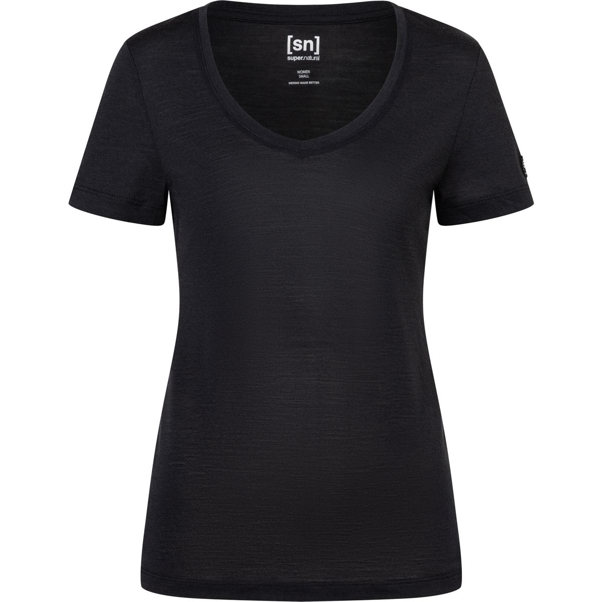 Super.Natural W SIERRA140 V Neck jet black (872) L SNW021470872L