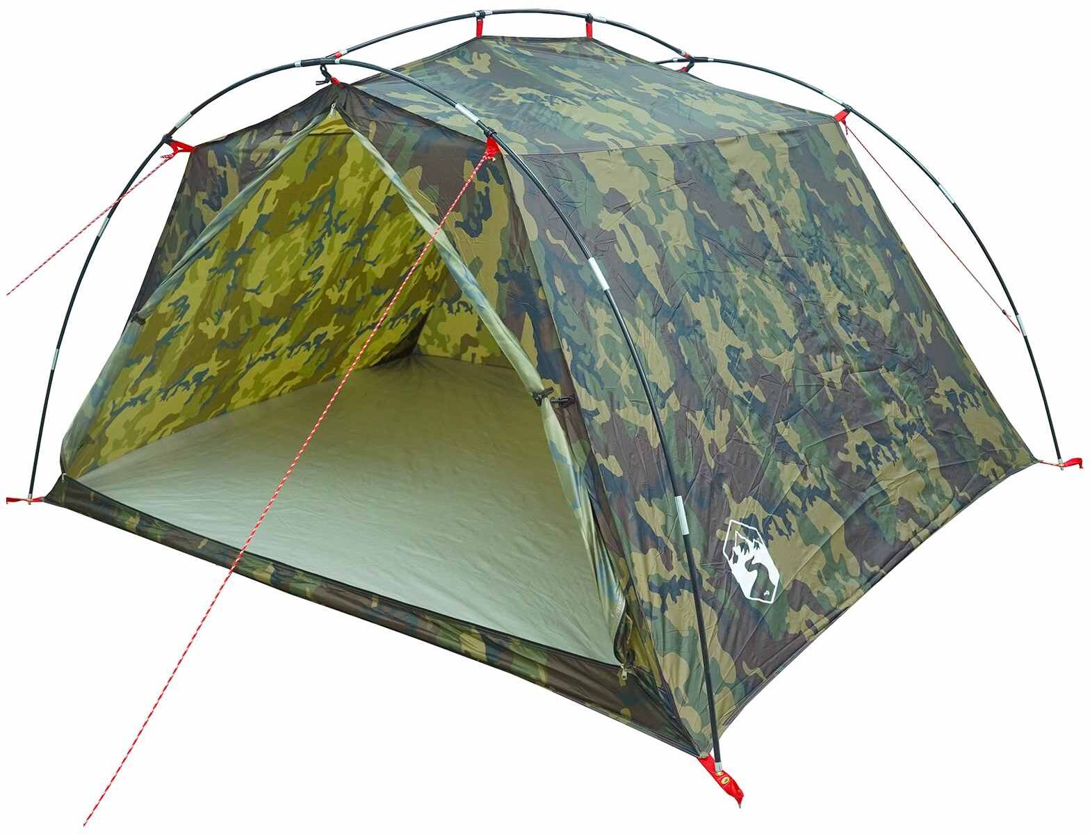 vidaXL Tente tunnel 4 personne Camouflage