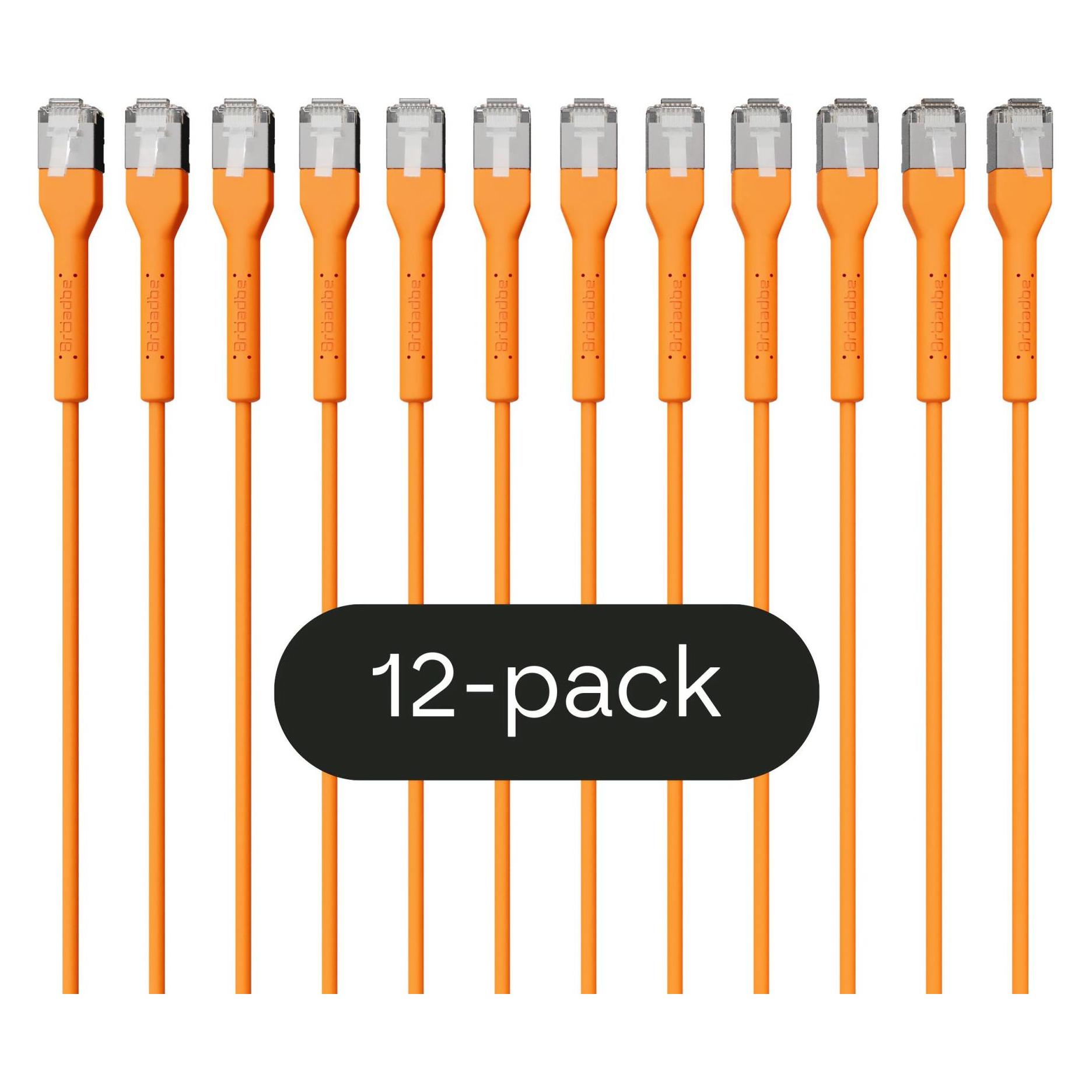 Broadbe Slim Patch Cable 10G Orange 3m 12-pack Cable-Patch-Cat6A-OR-3M-Slim-12 (CAT6a, 3 m) (Cable-Patch-Cat6A-OR-3M-Slim-12)