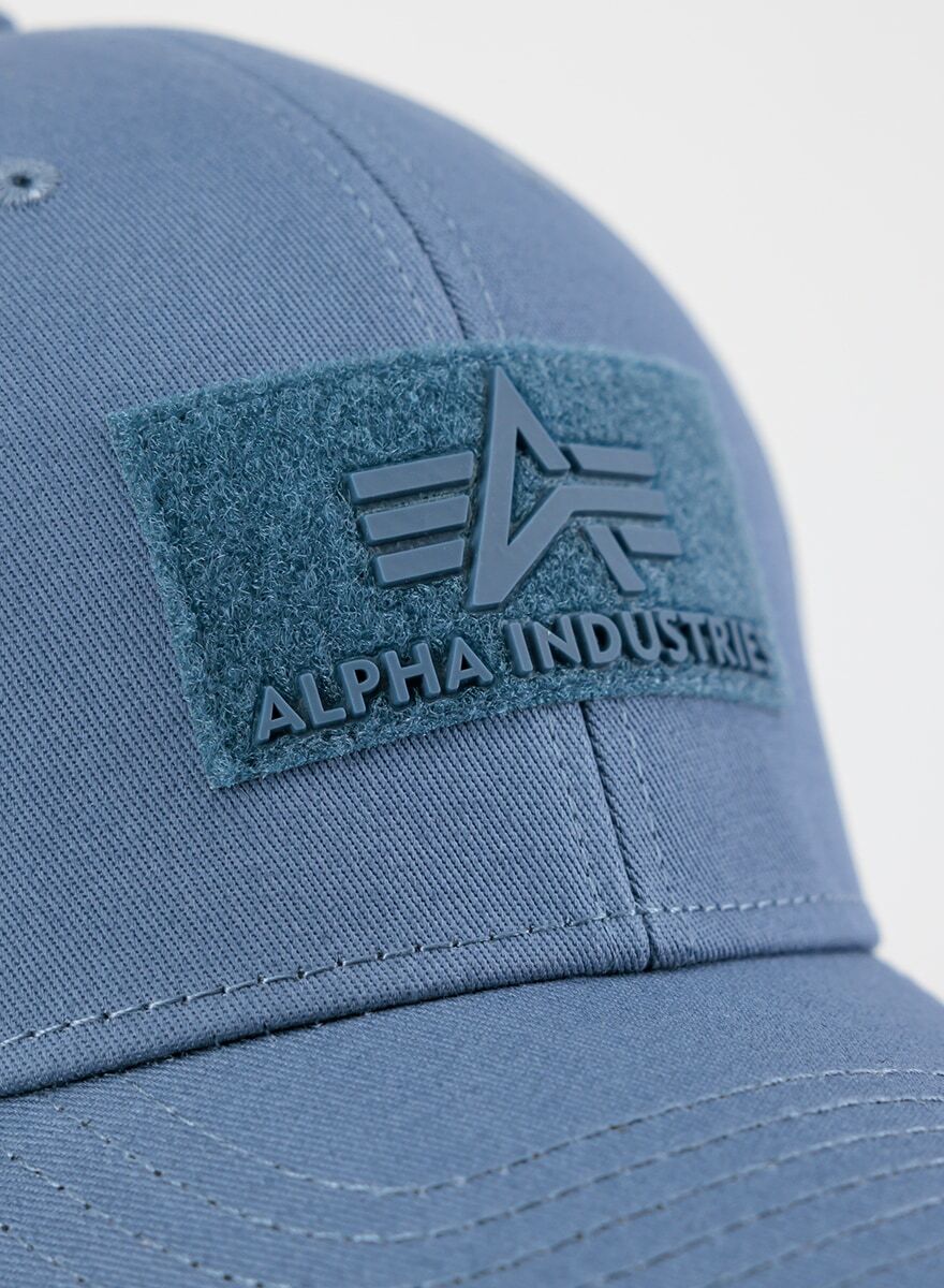 Trucker Cap ALPHA INDUSTRIES "VLC Cap", Herren, Gr. onesize, bunt (graublau), Baumwolle, Caps