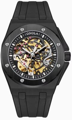 Inspired Finds ONOLA Luxury Automatic Mechanical Watch Waterproof Sports Men's Wristwatch With Luminous Dial black