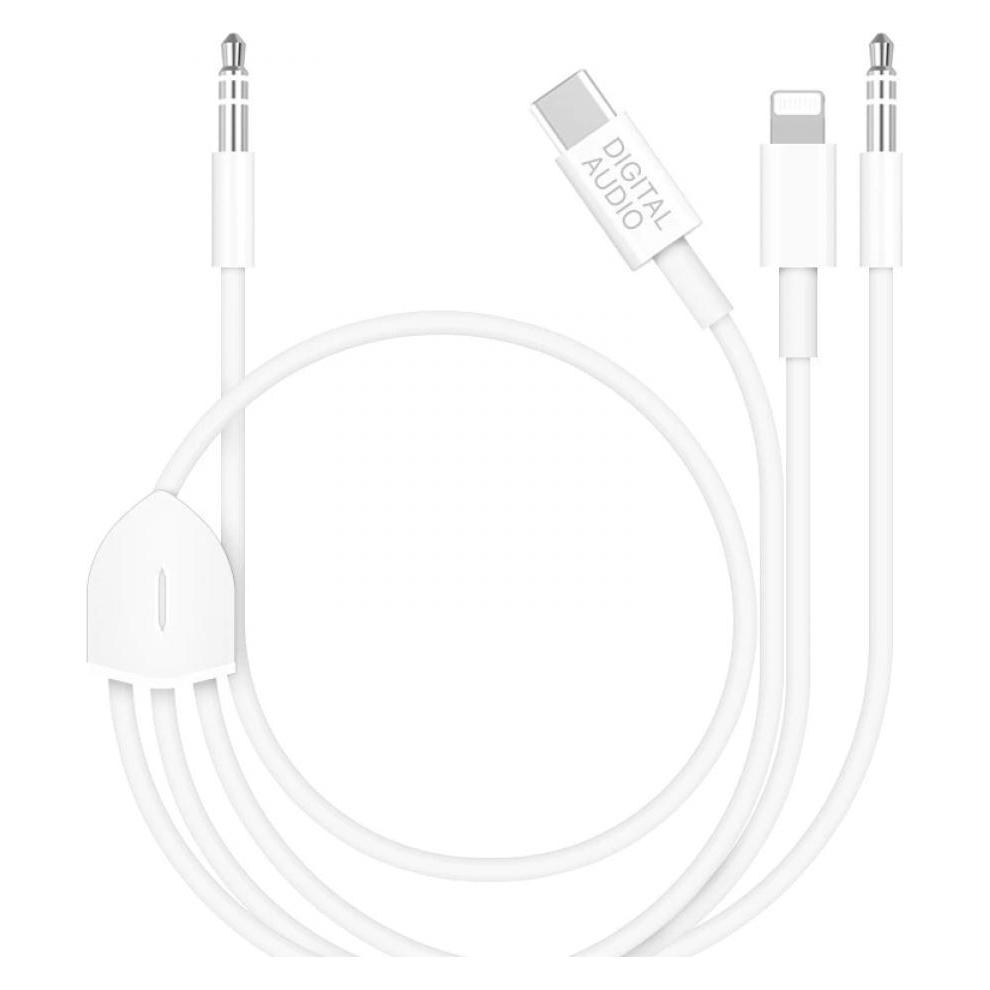 PowerGuard 3-in-1 Car Audio AUX Adapter (Winkeladapter) (MH045)