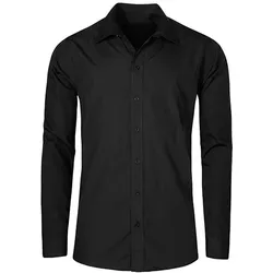Herren-Popeline-Hemd, langarm | Promodoro Fashion GmbH | Farbe: Schwarz | Größe XXL