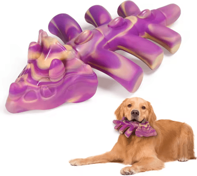 Inspire Picks BeefBuddy Tough Chew Dog Toy Durable Beef Flavor Interactive Toy For Training & Anxiety Relief triceratops