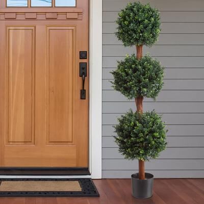 Pure Fake Triple Ball Hedyotis Silk Plant Tree