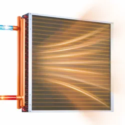 VEVOR Lamellenwärmetauscher 610x610mm, 65,9kW Wärmetauscher mit Kupferanschlüssen & Aluminiumlamellen, Wasser-Luft-Wärmeüberträger mit 2,5 MPa Arbeitsdruck, Wärmeaustauscher für Heizung Kühlung Indoor