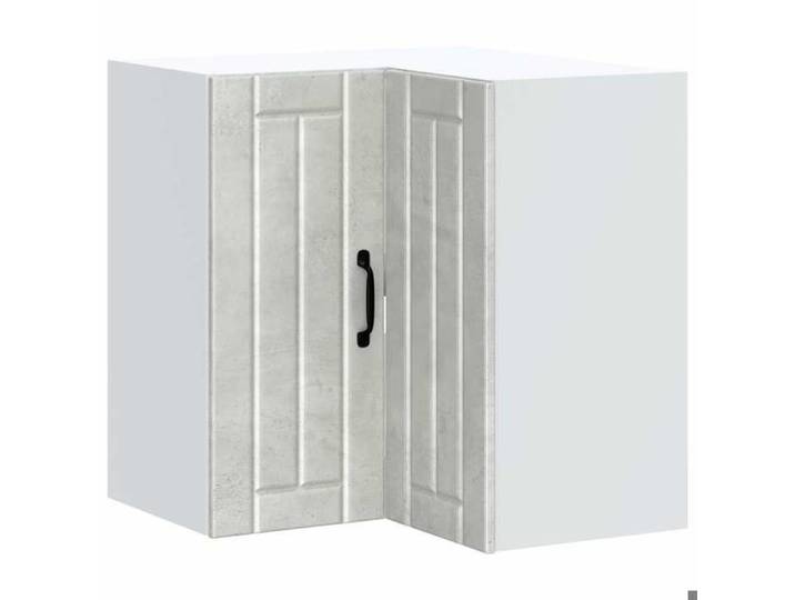 En solde  Armoire d'angle murale de cuisine moderne Placard/Cabinet suspendue Lucca gris béton A547