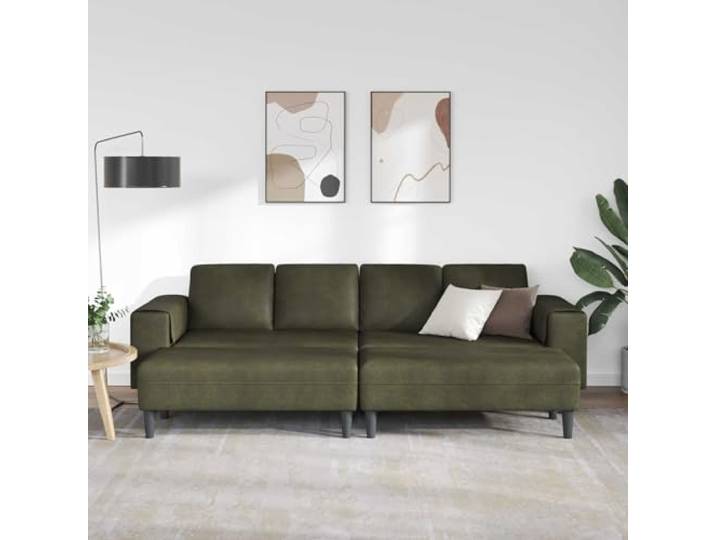KTHLBRH 3-teiliges Wohnzimmer-Sofa, Militärgrün Robuste Struktur, weiche Kissen, minimalistisches Design, elegante Linien