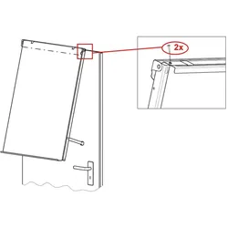 Haltewinkelverschraubung für Flipchart MAULoffice, wall