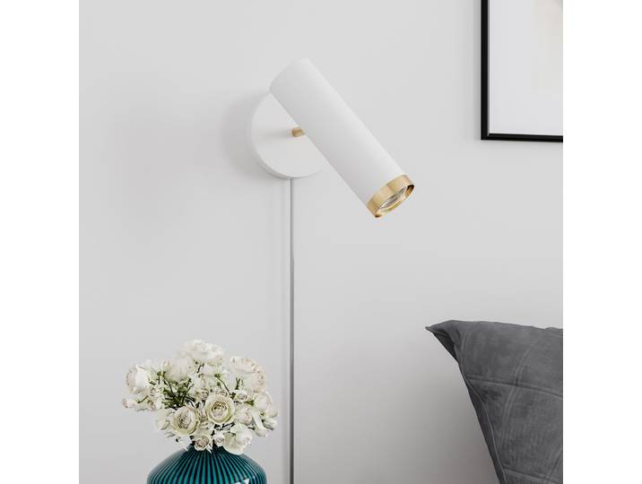 Puls Wandleuchte White/Brass - By Rydéns - Wohnzimmer - Modern - Metall - Einflammig