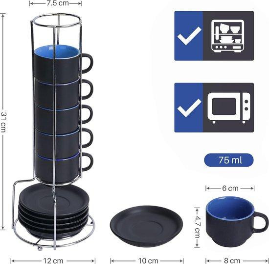 Famanu Luxe espresso mokken set - Blauw