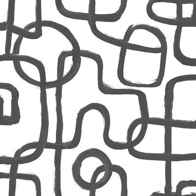 NuWallpaper Black Niko Peel & Stick Wallpaper - 216in x 20.5in x 0.025in