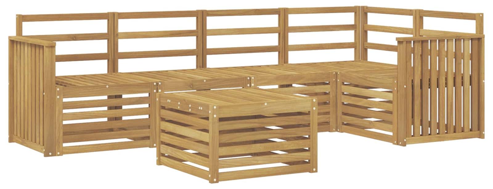 Garnitur aus 6 Outdoor-Sofas, weiß, 59 x 59 x 37 cm