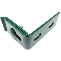 zauniversum® Befestigungsset 3x Zaunanschlusswinkel COLOR farbig lang Grün (RAL 6005)