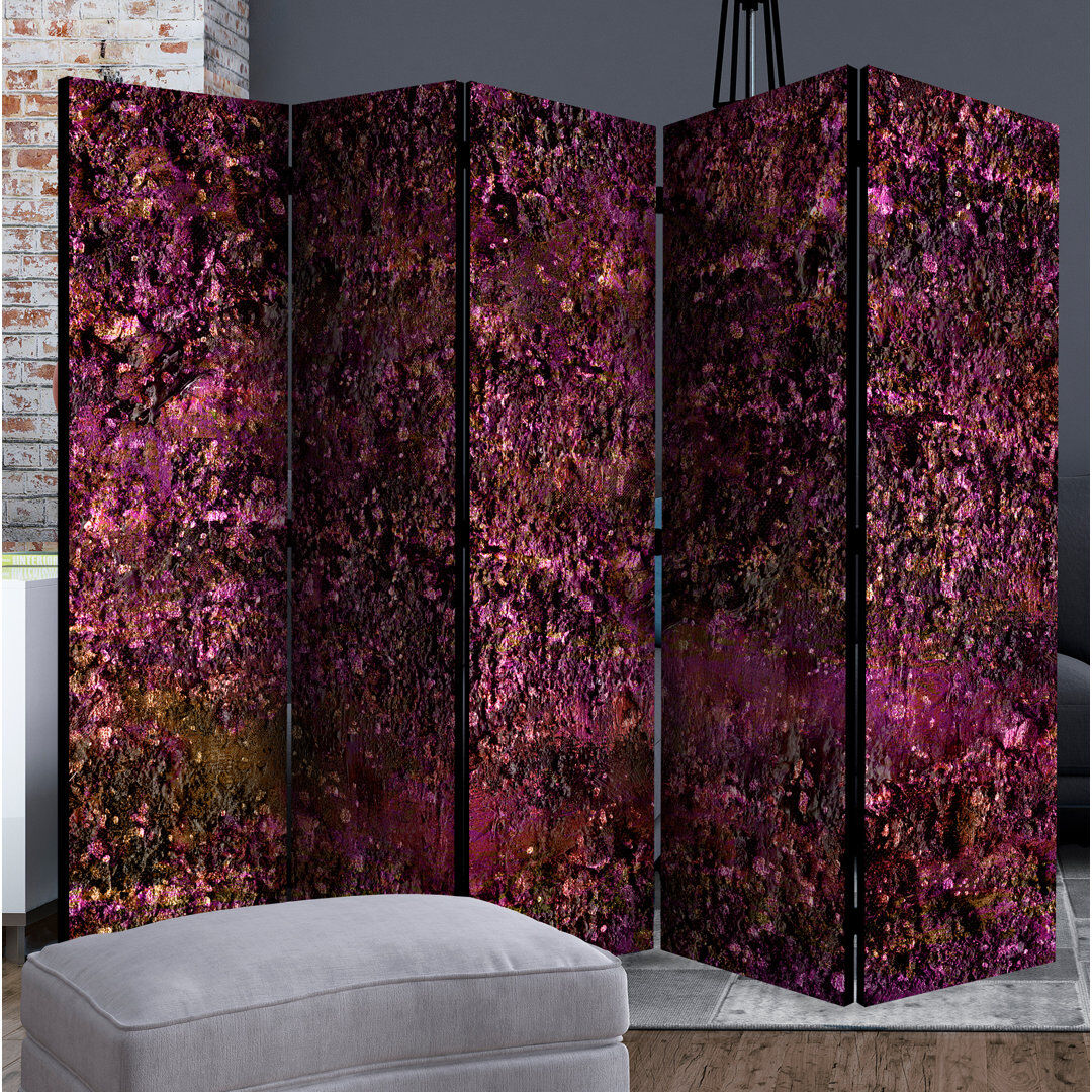 Bloomsbury Market Giglio 172cm H Folding Room Divider Burgundy 172cm H X 225cm W X 3cm D