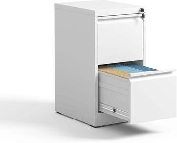 Ostweer Modern Filing Cabinet, Vertical Filing Cabinet with Full-extension Drawers and Locks, for Home Offices, White
