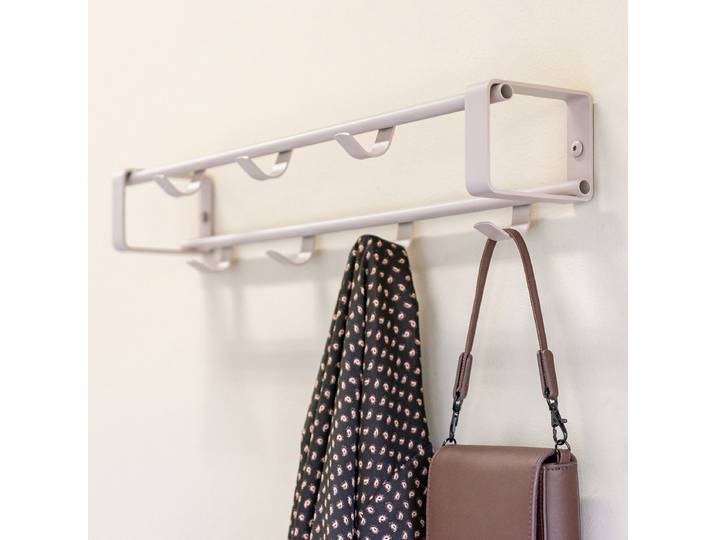 Porte-manteaux mural Rex Typ A 60 x 10 x 12cm Beige/Cachemire