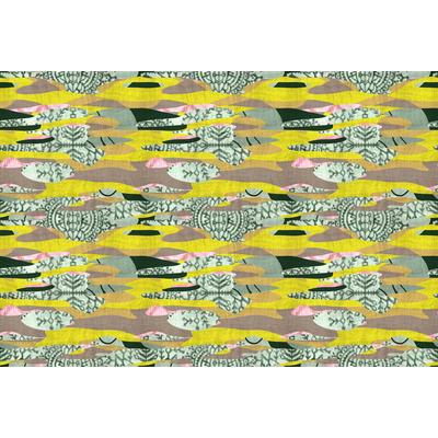 Fototapete LIVING WALLS "Walls by Patel Zimbabwe", gelb (gelb, grün), B:4m L:2,7m, Vlies, Tapeten, Vlies, Wand