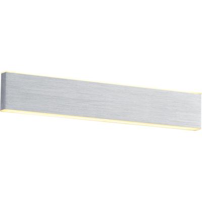 LED Wandleuchte "DELTA", aluminiumfarben eloxiert, 2, H: 3,4cm, 1 Stk., HELL HÖLLISCH GUTES LICHT, Leuchten, Ein/Aus-Schalter, LED Wandleuchte