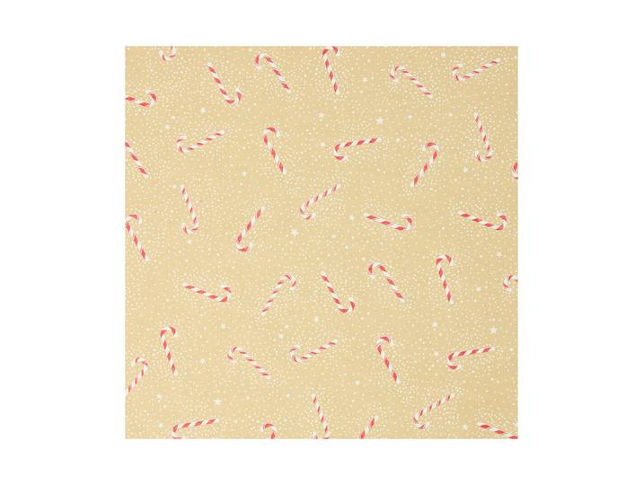 Kraftgeschenkpapier Zuckerstangen rot
