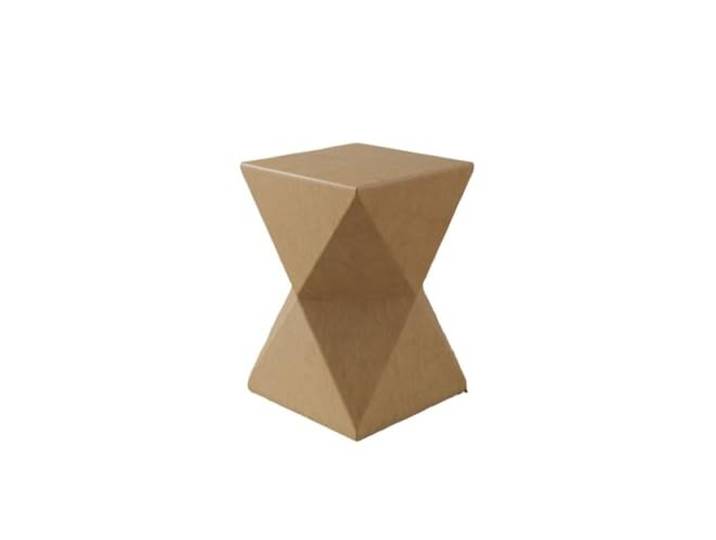 NIUHUAHUI Teetisch, Quadratischer Sofa-Beistelltisch, geometrische Form, minimalistisches Lagerregal, Balkon, Garten, Café(Brown)