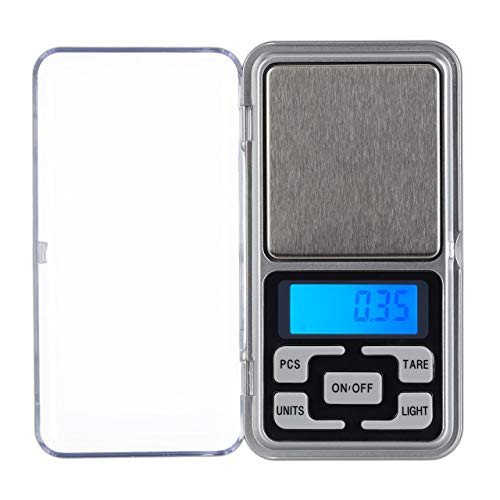 Relaxdays Digitale Precisieweegschaal Mini, Zilver, tot 200 g met 0,01 g nauwkeurigheid