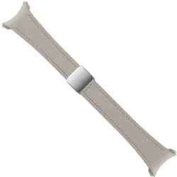 Samsung D-Buckle Hybrid Eco Leather Strap (20 mm, Echtleder, Vegan Leather), Uhrenarmband, Beige