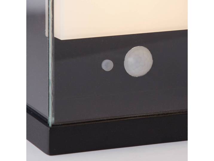 Searchlight LED-Solar-Außenwandleuchte 67419BK, schwarz, Aluminium, Solarleuchte außen
