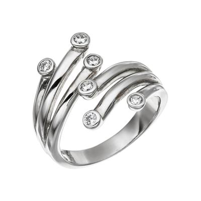 Silberring JOBO Gr. 60, silber (silber 925), Fingerringe, Damen, 60, Silber 925 (Sterlingsilber), Silberring, 925 Silber mit Zirkonia