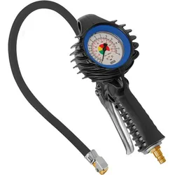 Riegler, Zubehör Druckluftwerkzeug, 114543-39.011 Stand.-Handreifenfüllmesser MS, Mano Ø 63 mm, ungeeicht, 0-12 bar, 1Stk