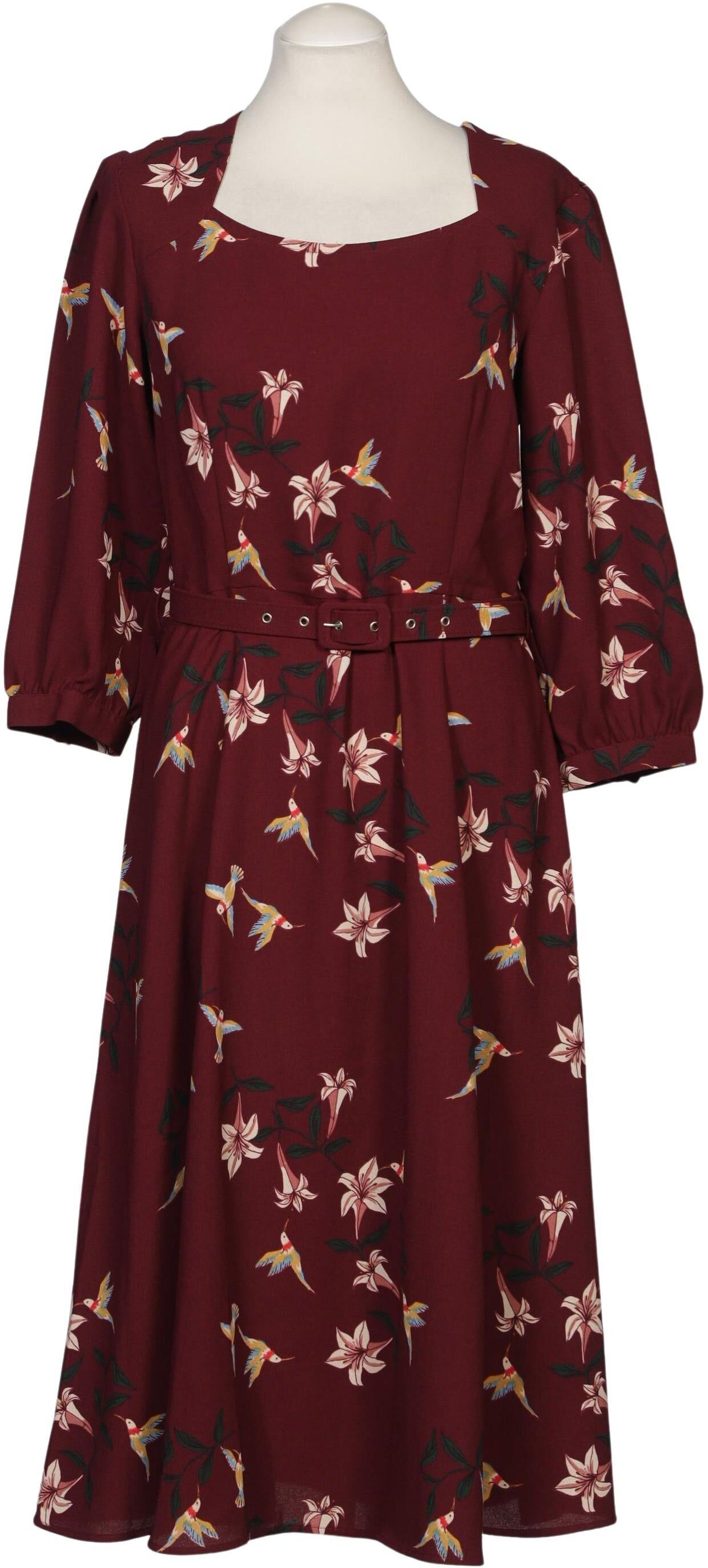 Collectif London Damen Kleid, Bordeaux, Gr. EU 38, Synthetik - Second Hand