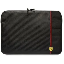 Ferrari Sleeve FECS14AXBK 14" czarny/black Carbon&Smooth (14"), Notebooktasche, Schwarz
