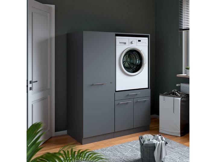 Set de buanderie O 162cm Gris/Anthracite