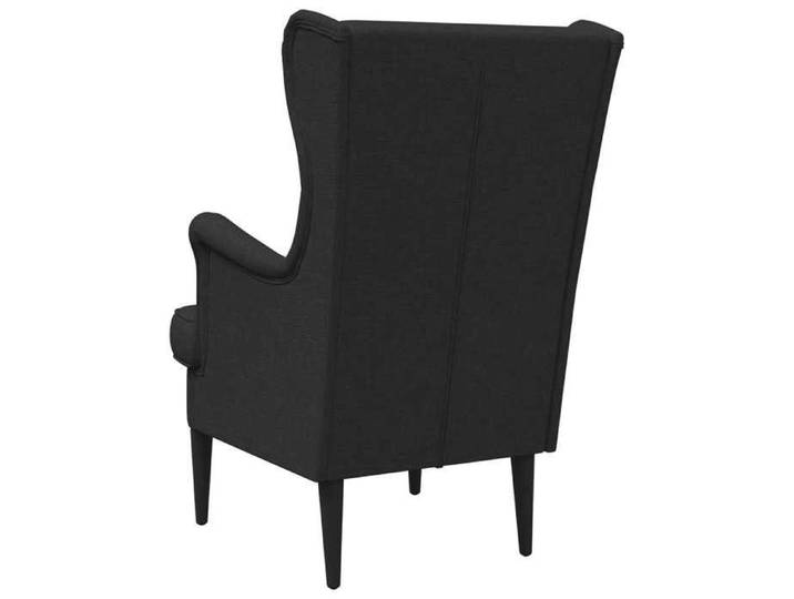 Confortable Fauteuil simple pour salon bureau chaise relax Noir tissu__27882